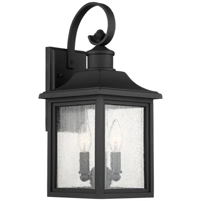 John Timberland Moray Bay 17 3/4" Black 3-light Outdoor Wall Light