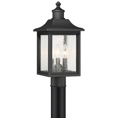 John Timberland Moray Bay 17" High Black 3-light Outdoor Post Light