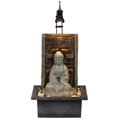 John Timberland Namaste Buddha 11 1/2" High Indoor Table Fountain