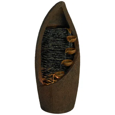 John Timberland Nathan Modern Cascade 34 1/2" High Rustic Garden Fountain