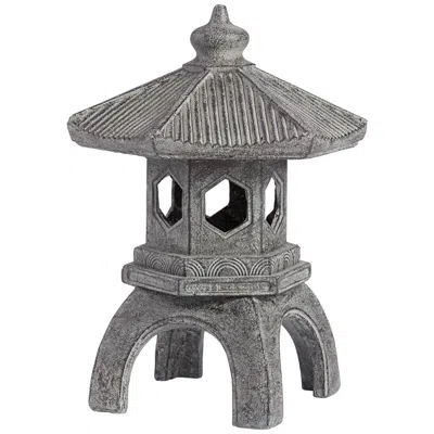John Timberland Pagoda 16 1/2" High Old Stone Indoor-outdoor Statue