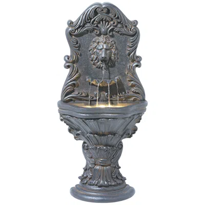 John Timberland Royal Lion Acanthus 50" High Fountain With Led Light