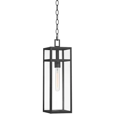 John Timberland San Lucas 19 1/2" Sand Black Outdoor Hanging Light