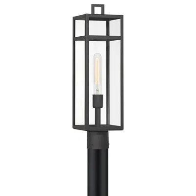 John Timberland San Lucas 21 3/4" High Sand Black Outdoor Post Light