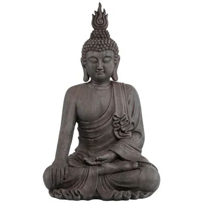 John Timberland Sitting Buddha 42" High Gray Indoor-outdoor Statue