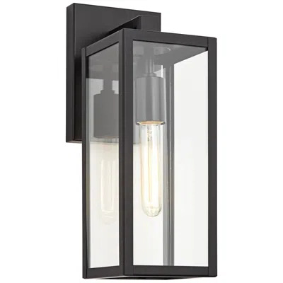 John Timberland Titan 14 1/4" High Mystic Black Finish Modern Wall Sconce