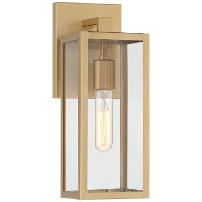 John Timberland Titan 14 1/4" High Soft Gold Wall Sconce