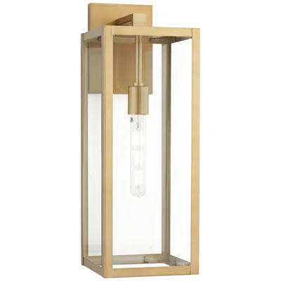 John Timberland Titan 20 1/4" High Soft Gold Clear Glass Outdoor Wall Light
