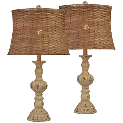 John Timberland Trinidad 26 1/2" Vintage Finish Table Lamps Set Of 2