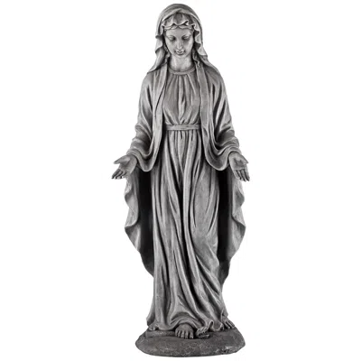 John Timberland Virgin Mary Gray Stone 29" High Outdoor Statue