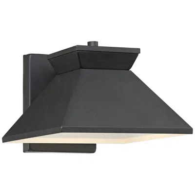 John Timberland Whatley 6 1/4" High Black Led Outdoor Wall Light