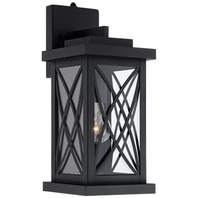 John Timberland Woodland Park 15" Black Dusk To Dawn Outdoor Light