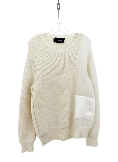 Pre-owned John Undercover X Undercover Aw16 Mohair Patchwork Sweater In Cream