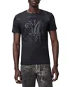 John Varvatos 25th Anniversary Embroidered T-shirt In Black