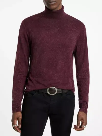 Pre-owned John Varvatos $298  Osborne Turtle Neck In Dark Plum Size: Medium In Purple