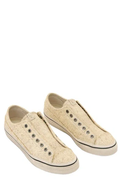 John Varvatos 315 Vulc Laceless Low Calf Hair Sneaker In Neutral