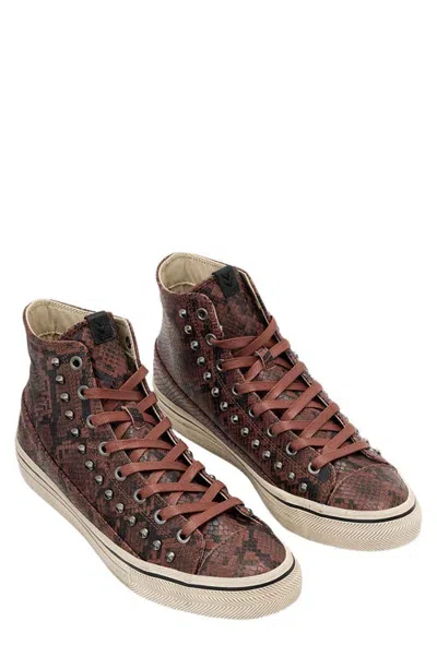 John Varvatos 315 Vulc Studded Leather Mid Top Sneaker In Multi