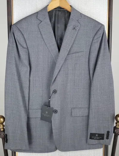 Pre-owned John Varvatos $498  Size 44r Mens Wool/camel Hair Sportcoat Jacket Blazer In Gray