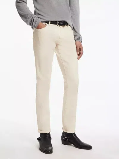 Pre-owned John Varvatos $558  Jv-704 French Terry Tapered Jeans In White Size:32