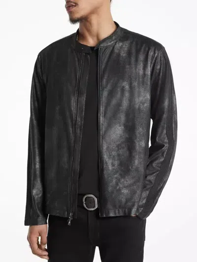 Pre-owned John Varvatos $658  Hartley Racer Jacket In Black Size:large