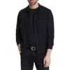 John Varvatos Abuja Textured Cotton Stretch Jacquard Button-up Shirt In Black