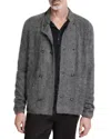 John Varvatos Adrano Double Breasted Cashmere Jacket In Seal Gray