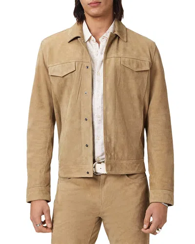 John Varvatos Adriel Suede Jacket In Brown