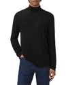 John Varvatos Alistair Broken Argyle Turtleneck Sweater In Black