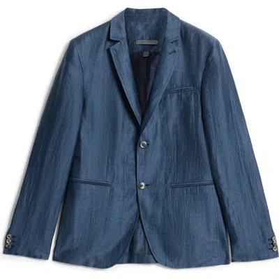 John Varvatos Allen Slim Fit Linen Blend Blazer In Lake Blue