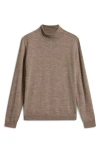John Varvatos Alonte Alpaca & Silk Mock Neck Sweater In Nutmeg