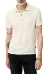 John Varvatos Alvaro Perforated Polo In China White