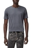 John Varvatos Amato Silk & Cotton T-shirt In Gray