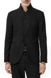 John Varvatos Anson Slim Fit Black Twill Jacket In Black
