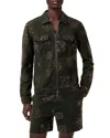 John Varvatos Anthony Trucker Jacket In Moss