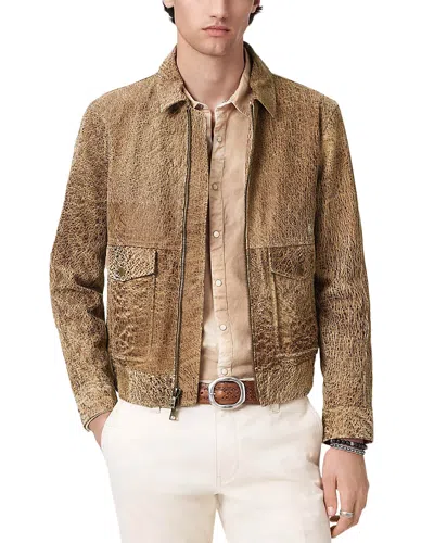 John Varvatos Apollo Leather Jacket In Brown