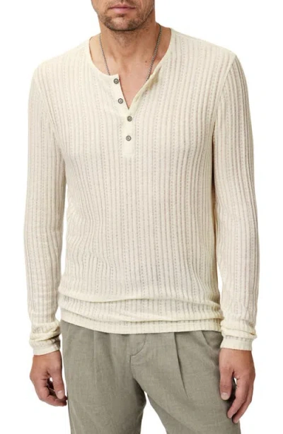 John Varvatos Araujo Regular Fit Rib Henley In Marble