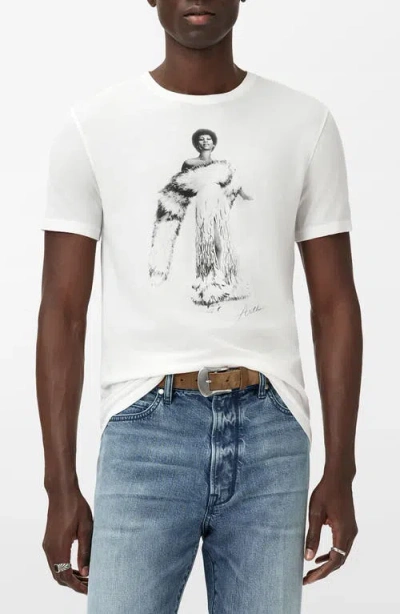 John Varvatos Aretha Franklin Graphic T-shirt In Neutral