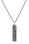 John Varvatos Artisan Sterling Silver Bar Pendant Necklace In Silver