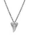 John Varvatos Artisan Sterling Silver Shark Tooth Pendant Necklace, 24 In Silver