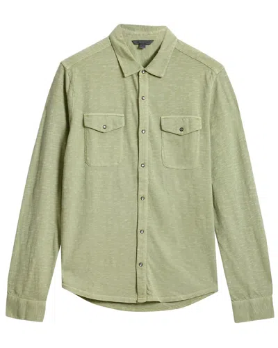 John Varvatos Arvon Knit Western Shirt In Green