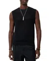 John Varvatos Augusto Open Stitch Tank Top In Black