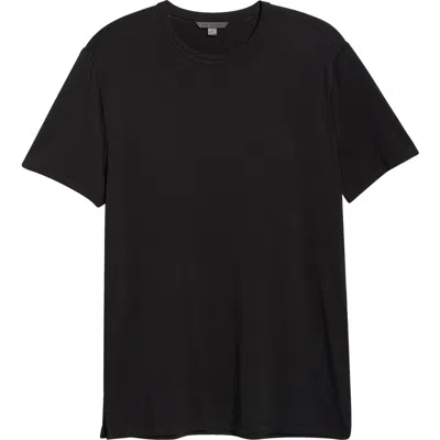 John Varvatos Bale Crewneck Cotton Blend T-shirt In Black