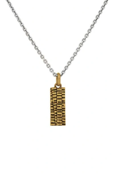 John Varvatos Bar Pendant Necklace In Metallic