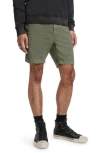 John Varvatos Benson Linen Blend Drawstring Shorts In Legume