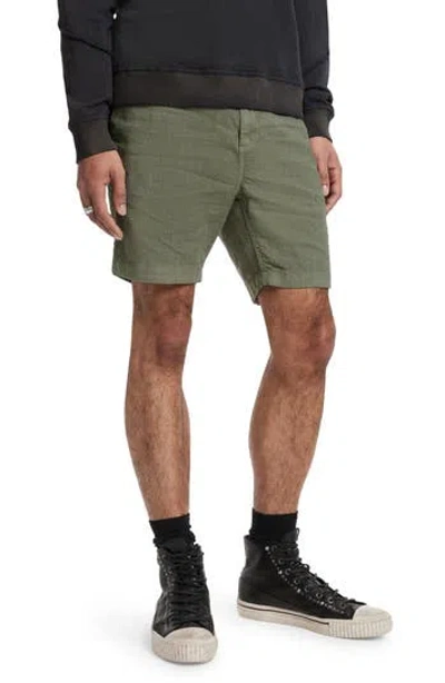 John Varvatos Benson Linen Blend Drawstring Shorts In Legume