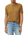 John Varvatos Biello Slim Fit Henley Top In Brown