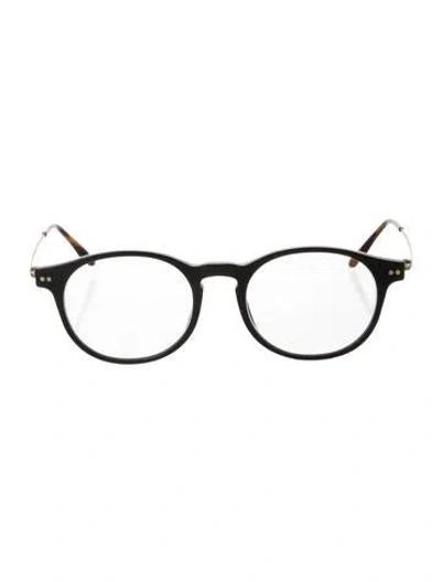 Pre-owned John Varvatos Black Tort Round Eyeglasses