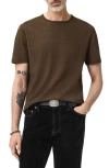 John Varvatos Blaise Wave Organic Cotton T-shirt In Brown