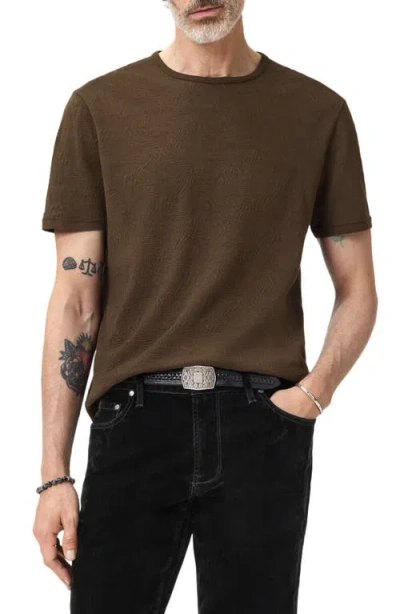 John Varvatos Blaise Wave Organic Cotton T-shirt In Brown