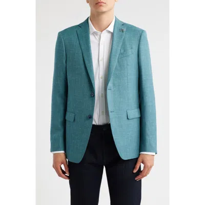 John Varvatos Bleecker Green Wool Blend Herringbone Sport Coat